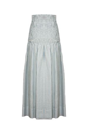 Long white and green linen skirt SEMI COUTURE | S6SS70RG112